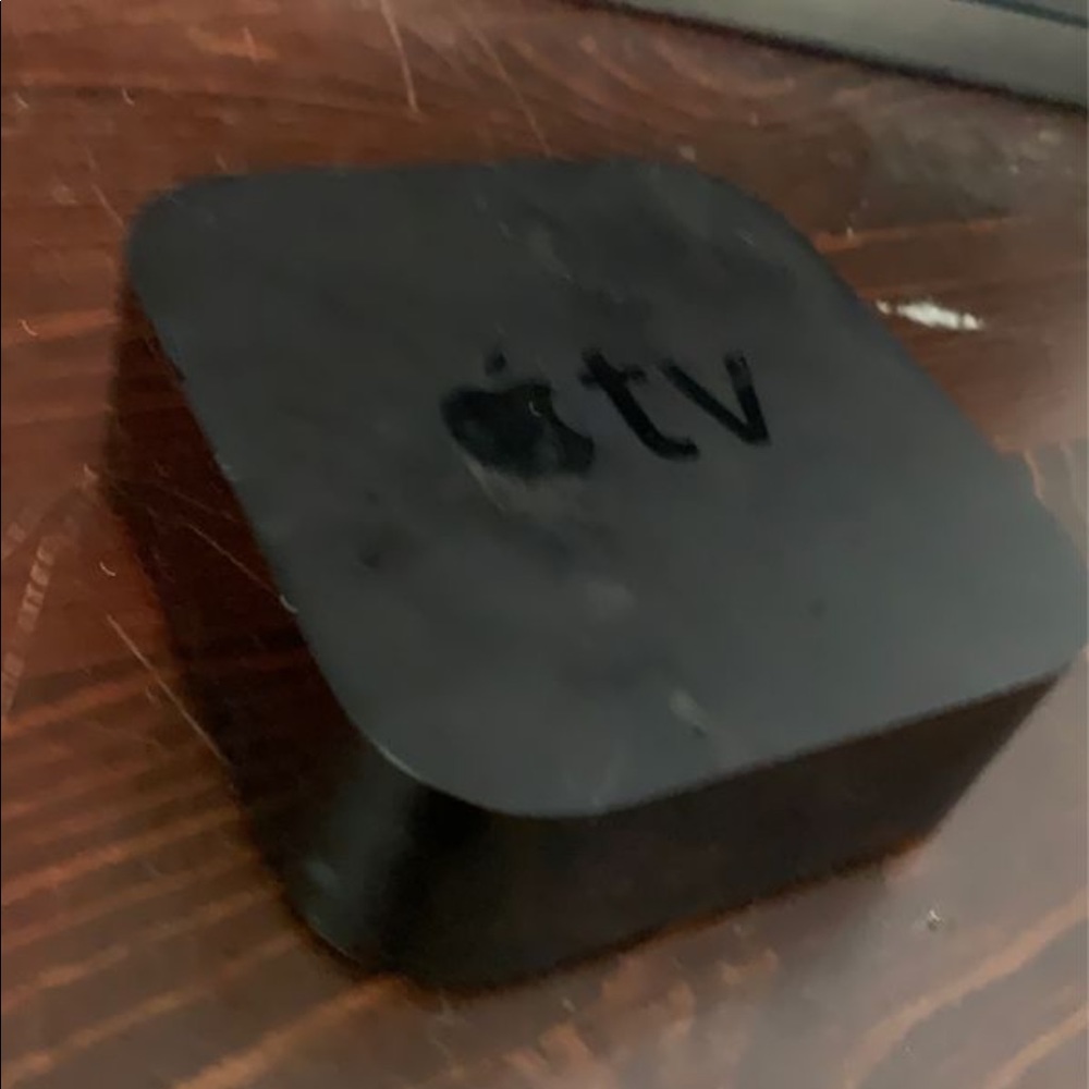 Apple TV with cords. No remote